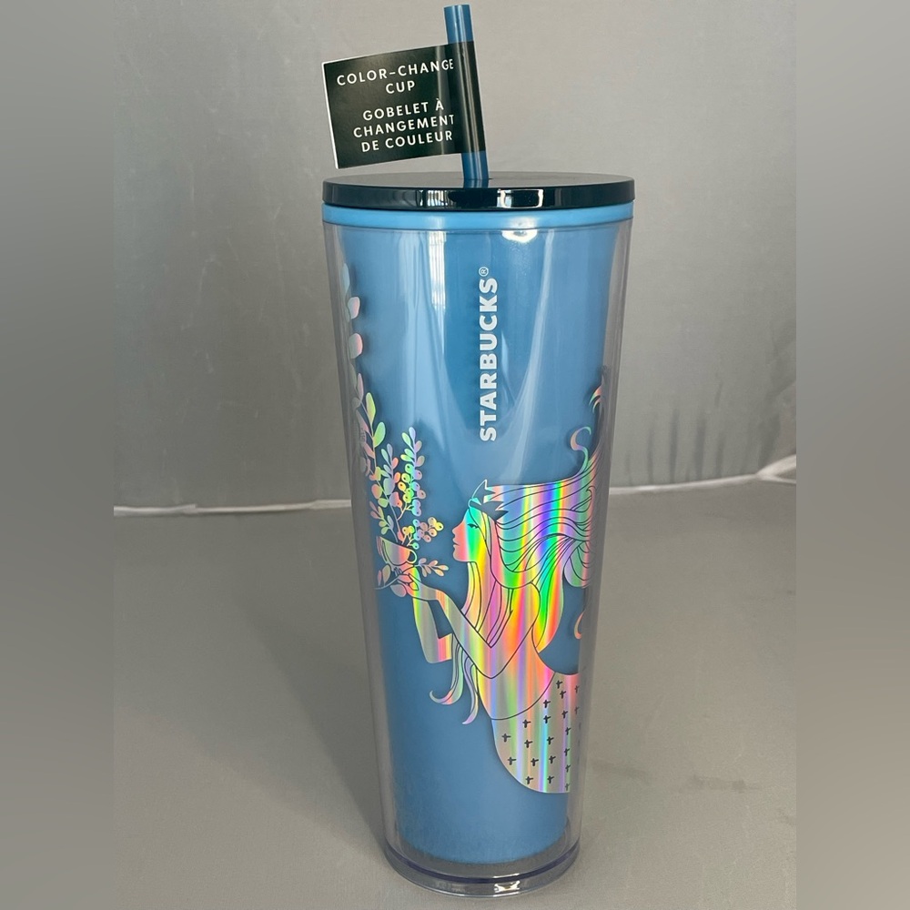 Starbucks Cold Cup Tumbler Venti Mermaid Color 24 oz